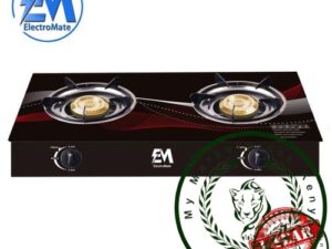 Em Table Top Gas Cooker, 2 Burner With A Strong Glass Gas Cooker GS004 (1YR WRTY)