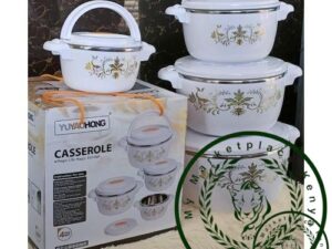 4pcs of Casserole Hotpots Food Warmer Hot Pot, Serving Dishes Serveware Set 1000, 2000, 4000 and 6000ML