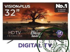 Vision Plus VP8832DF - 32" Digital HD Frameless TV, DVBT2/S2 - Black (2YRS WRTY)