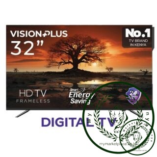 Vision Plus VP8832DF - 32" Digital HD Frameless TV, DVBT2/S2 - Black (2YRS WRTY)