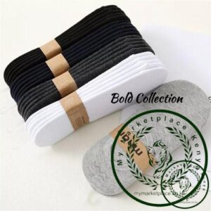 1Pair Finest Cotton Freesize Unisex Plain Invisible Socks