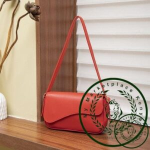Simple solid-color women's bag, casual and versatile underarm bag, personalized single-shoulder bag