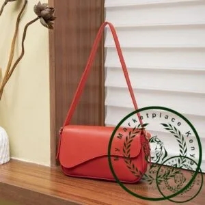 Simple solid-color women's bag, casual and versatile underarm bag, personalized single-shoulder bag