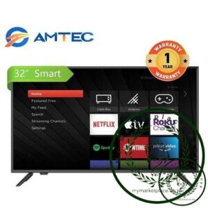 Amtec 32R1S, 32" Inch Frameless Android LED Smart TV with Bluetooth (1YR WRTY)