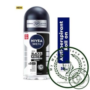 NIVEA MEN Black & White Invisible Original Anti-Perspirant Rollon 72h For Men - 50 Ml.