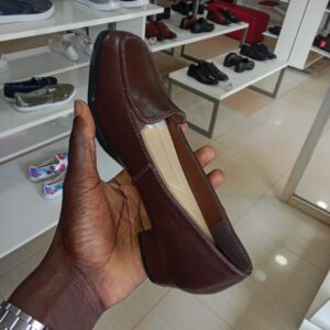 Bata Low-Heel Brown Official Ladies Shoes 4093
