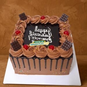 Corporate Monthly Birthday Celebration – Choc Vanilla Cake