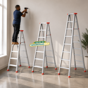 10 Step Aluminum Ladder Heavy Duty Foldable Professional Ladder