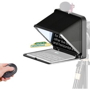 LENSGO TC7 Portable Teleprompter for Smartphones, Tablets & Select DSLR/Mirrorless Cameras